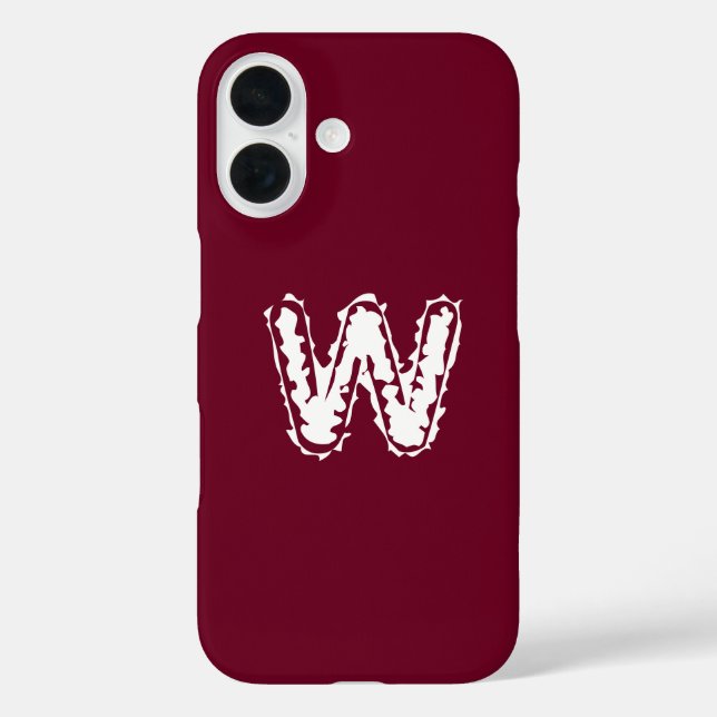 Creepy Monogram White on Red Case-Mate iPhone Hülle (Rückseite)