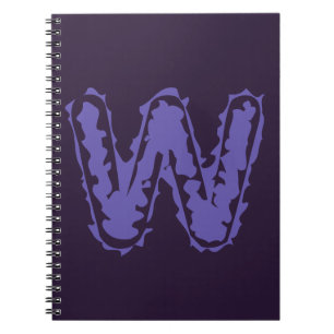 Creepy Monogramm Lila auf Lila Notizblock