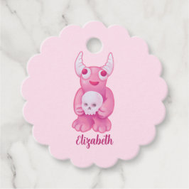 Creepy Niedlich Demon Pink Skull Pastel Goth Girl Geschenkanhänger
