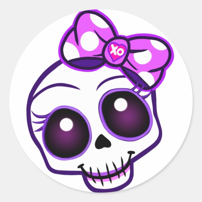 Creepy Niedlich Kawaii Button Button Runder Aufkleber (Vorderseite)