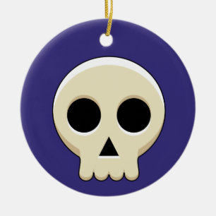 Creepy Niedlich Kawaii Goth Skull Keramik Ornament