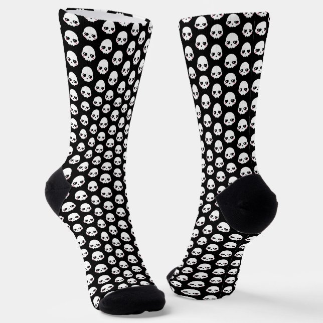 Creepy Niedlich Skulls Pattern Socken (Gewinkelt)