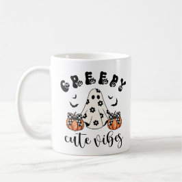 Creepy Niedlich Vibes Retro Ghost & Pumpkin Coquet Kaffeetasse