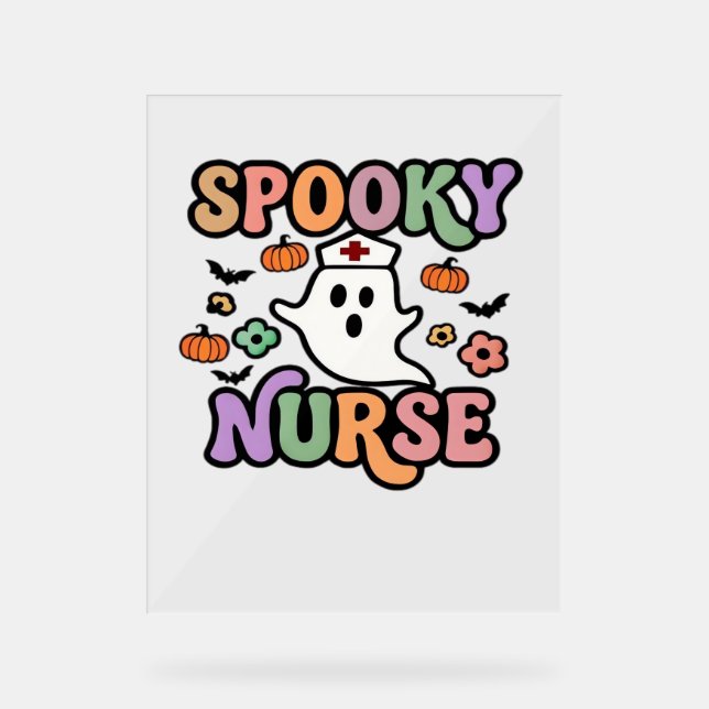 Creepy Nurse Classic T - Shirt Acrylschild (Vorderseite)