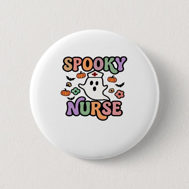 Creepy Nurse Classic T - Shirt Button (Vorderseite)