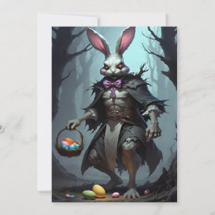 Creepy Oaster Bunny Dark Fantasy Feiertagskarte