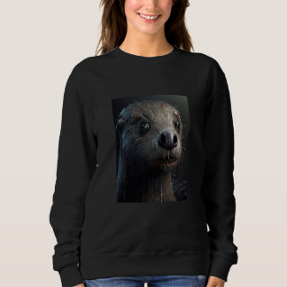 Creepy Otter Creature Spooky Zombie Otter  2 Sweatshirt
