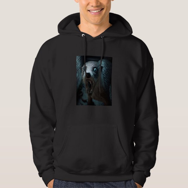 Creepy Otter Creature Spooky Zombie Otter Hoodie (Vorderseite)