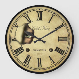 Creepy Paris-Hotel personalisiert Große Wanduhr