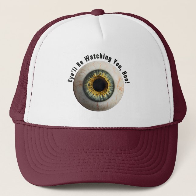 Creepy personalisierbare takuläre Spook Truckerkappe (Vorderseite)