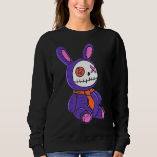 Creepy Pink Pastel Goth Teddy Bären Voodoo Puppe W Sweatshirt