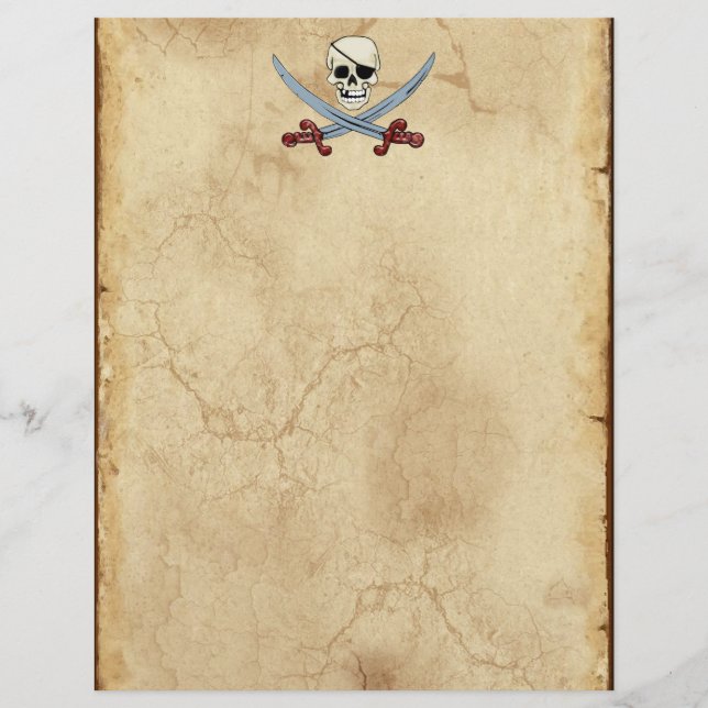 Creepy Pirate Skull & Crossed Cutlasses (Vorderseite)