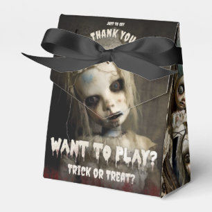 Creepy Playmate Spooky Possessed Doll Halloween Geschenkschachtel