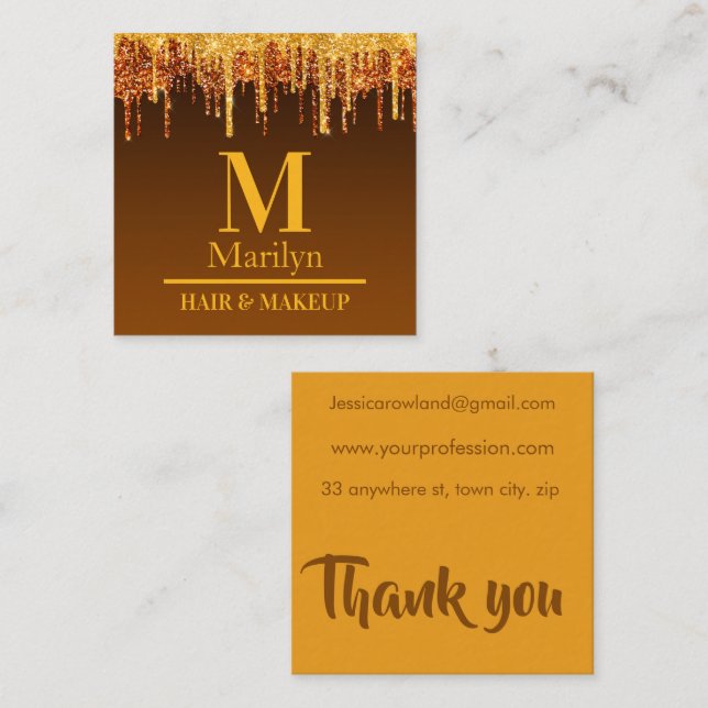 CREEPY PUMPKIN HALLOWEEN QUADRATISCHE VISITENKARTE (Vorne/Hinten)