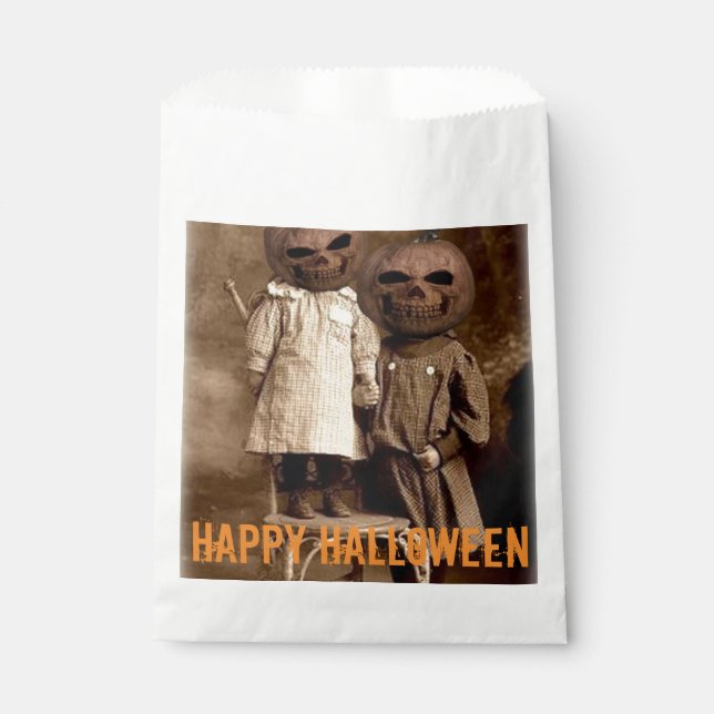 Creepy Pumpkin Head Kids Halloween  Geschenktütchen (Vorderseite)