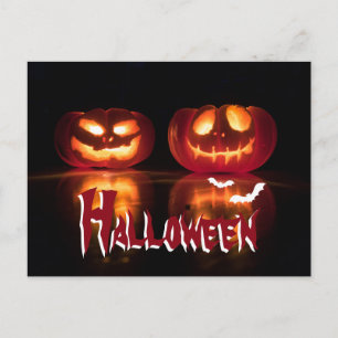 Creepy Pumpkins Halloween Postcard Postkarte