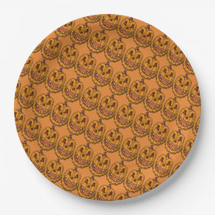 Creepy Pumpkins Pappteller