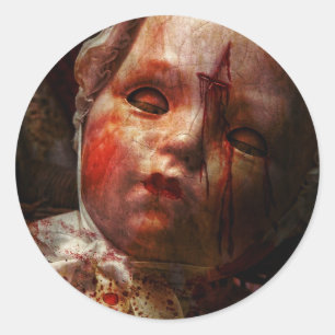 Creepy - Puppe - Es ist am besten, ihnen Schlaf la Runder Aufkleber