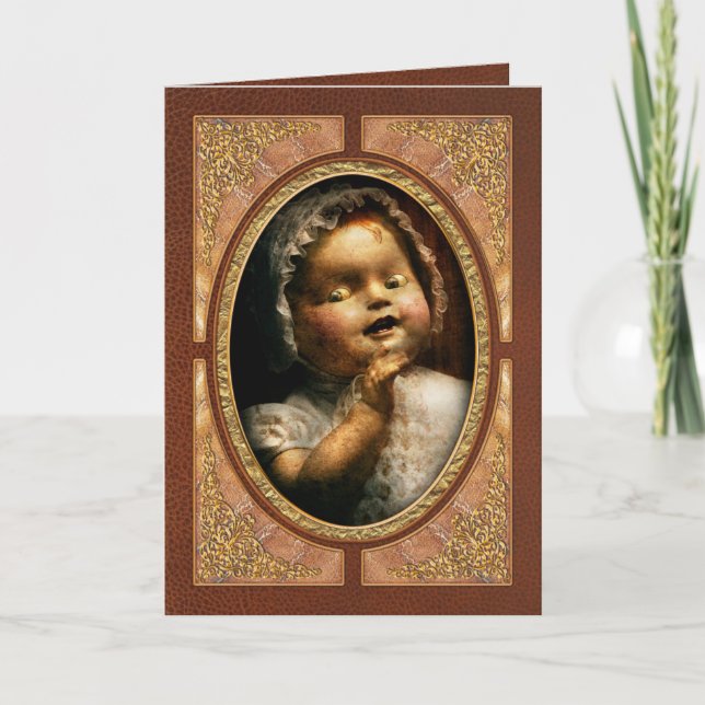 Creepy - Puppe - Komm spielen mit mir Karte (Vorderseite)