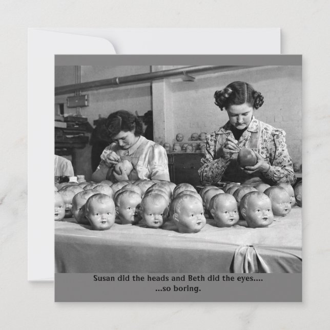 Creepy-Puppenkarte für Halbalgen Dankeskarte (Vorderseite)