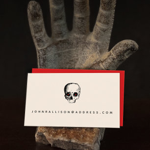 Creepy Red Eye Skull Calling Card Telefonnummerkarte