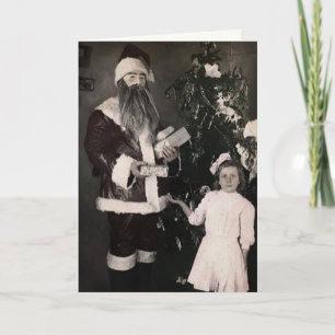 Creepy Santa Christmas Card Feiertagskarte