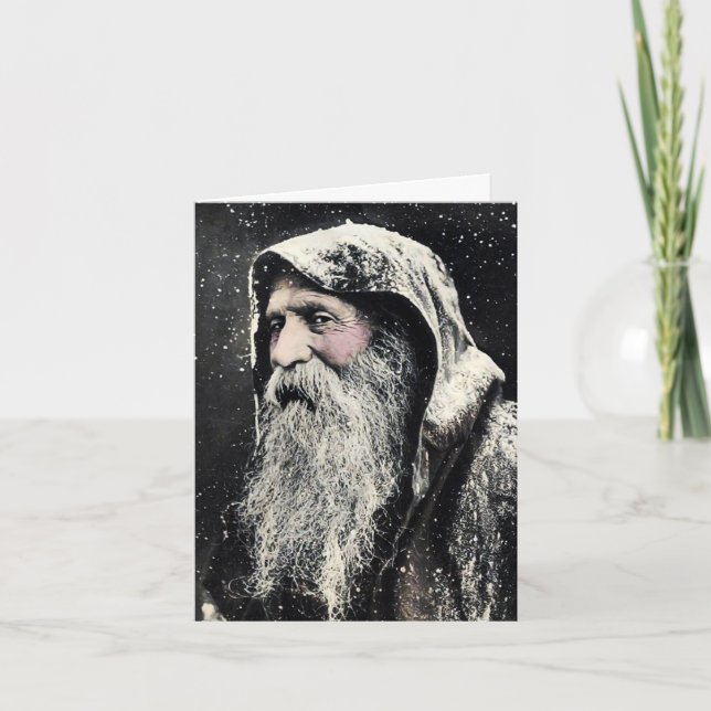 Creepy Santa Christmas Card Feiertagskarte (Vorderseite)