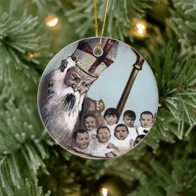 Creepy Santa Keramik Keramik Ornament (Baum)