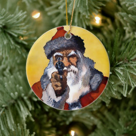 Creepy Santa Keramik Ornament