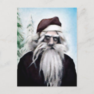 Creepy Santa Postcard Postkarte