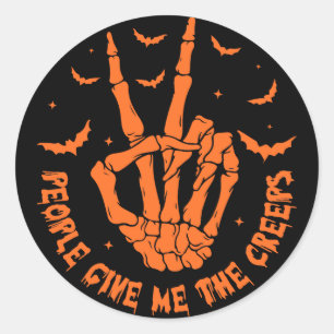Creepy Skeleton Hand Halloween Sticker