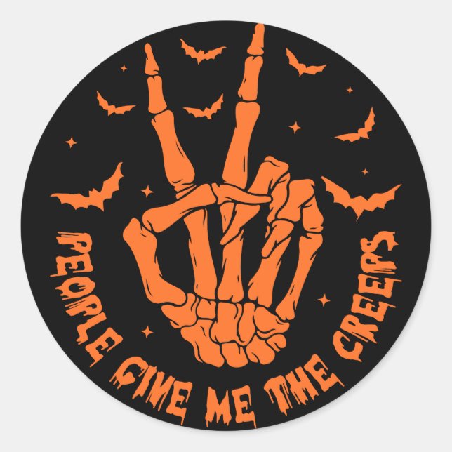 Creepy Skeleton Hand Halloween Sticker (Vorderseite)