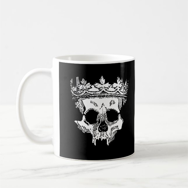 Creepy Skeleton Kopf auf Kaffeetasse (Links)