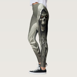 Creepy Skeleton Man Design Leggings