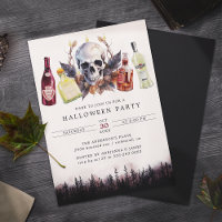 Creepy Skull & Alcohol | Fun Adult Halloween-Party