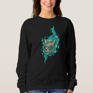 Creepy Skull Cat Sweatshirt