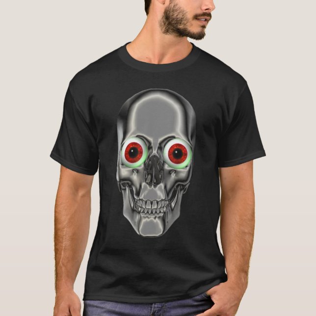 Creepy Skull Eyeballs T-Shirt (Vorderseite)