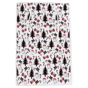 Creepy Skull Ghost und Vampire Cat Mittlere Geschenktüte