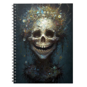 Creepy Skull Gothic Dark Fantasy Art Notebook Notizblock