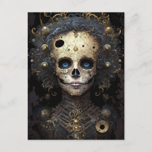 Creepy Skull Gothic Dark Fantasy Art Postkarte