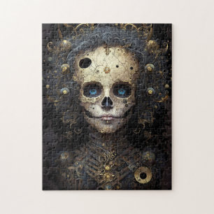 Creepy Skull Gothic Dark Fantasy Art Puzzle