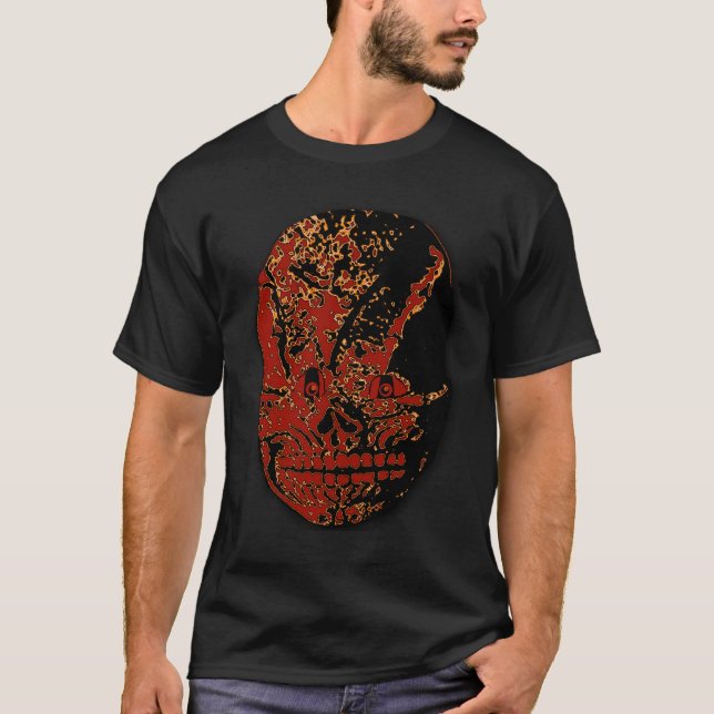 Creepy Skull Halloween T Shirt (Vorderseite)