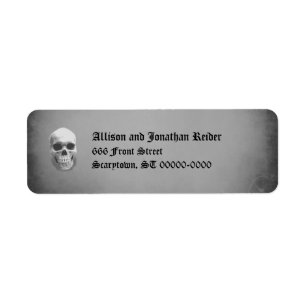 Creepy Skull Rücksendeadressen-Aufkleber