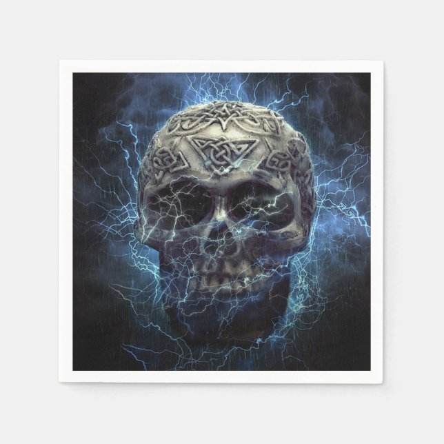 Creepy Skull Serviette (Vorderseite)