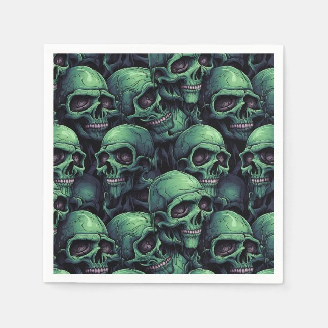 Creepy Skulls Serviette (Vorderseite)