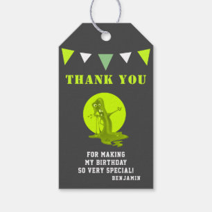 Creepy Slime Monster Geburtstag Danke Tag Geschenkanhänger