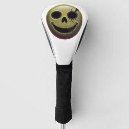 Creepy Smiley Skull Driver Cover Golf Headcover