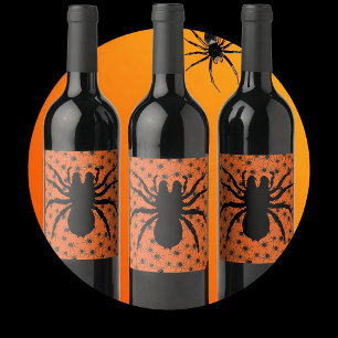 Creepy Spiders Weinetikett