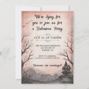 Creepy Spuk House Adult Halloween Einladung