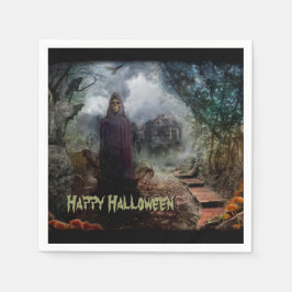 Creepy Spuk House und sein Ghost Owner - Macabre Serviette